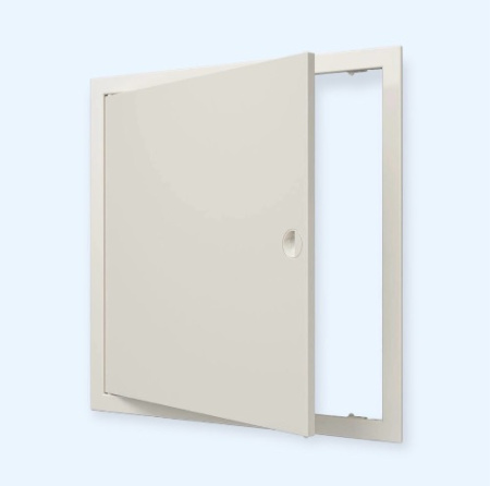 Л4040Р Ivory ЭРА (ERA) Люк ревизионный ЛР фланец 396х396  ручка 418х418 пластик Ivory EVECS